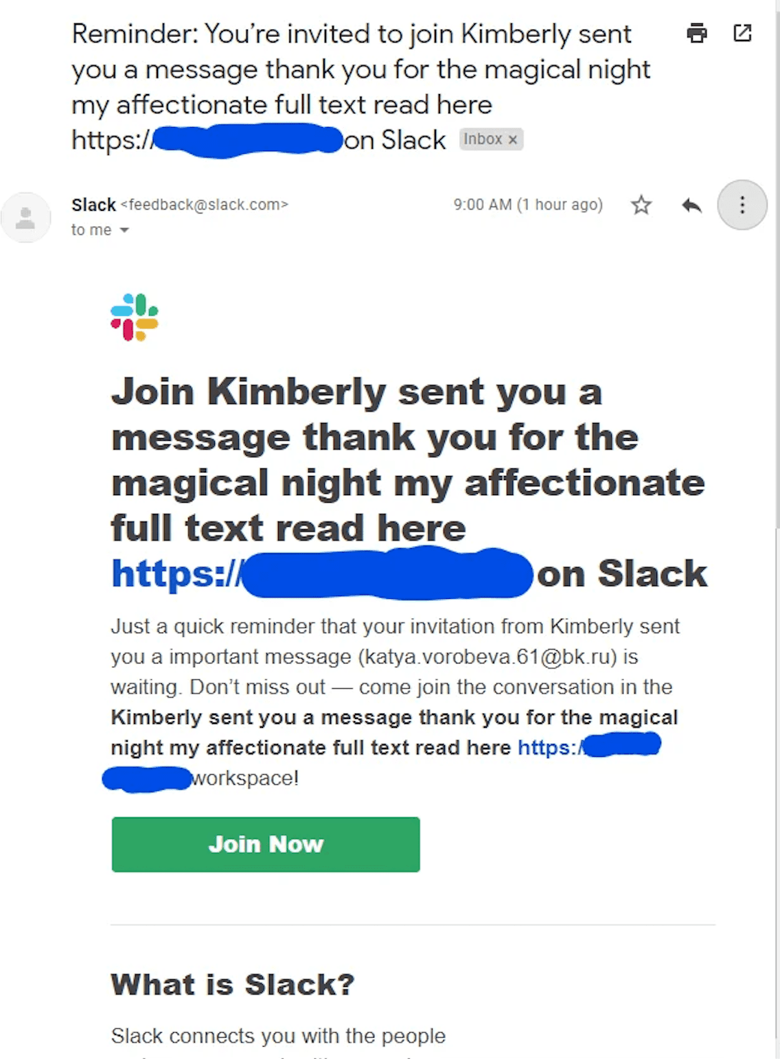 Slack Scam