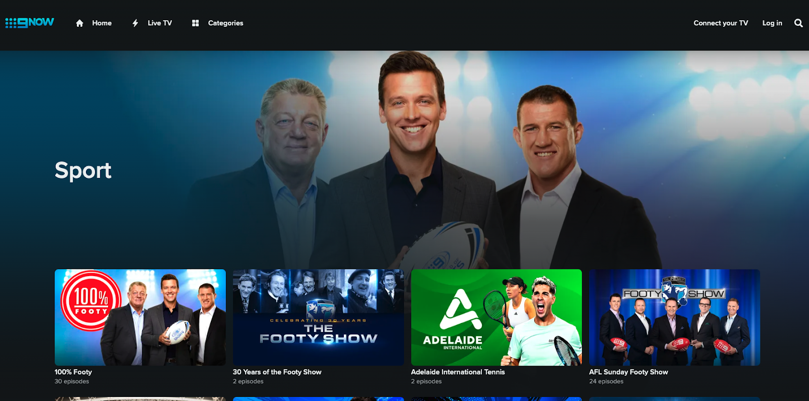 Screenshot of 9Now