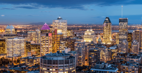 Skyline van Montreal.
