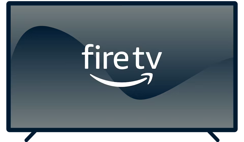 Bir TV ekranında Amazon Fire TV logosu.
