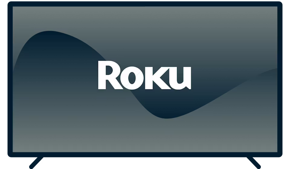 Televizyonda Roku logosu.