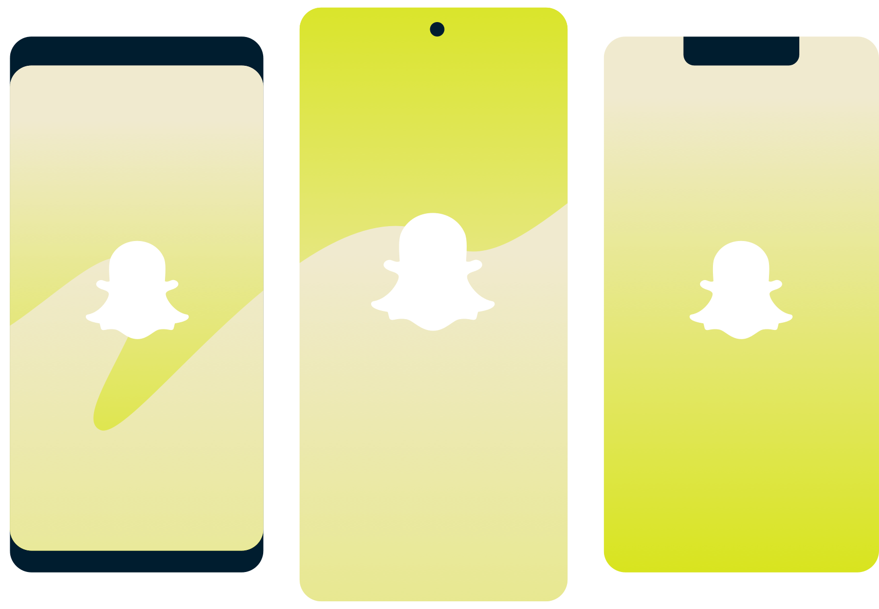 スマートフォンのSnapchatロゴ。